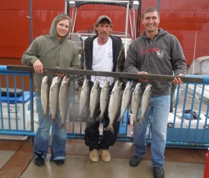 Chinook, coho, lake trout